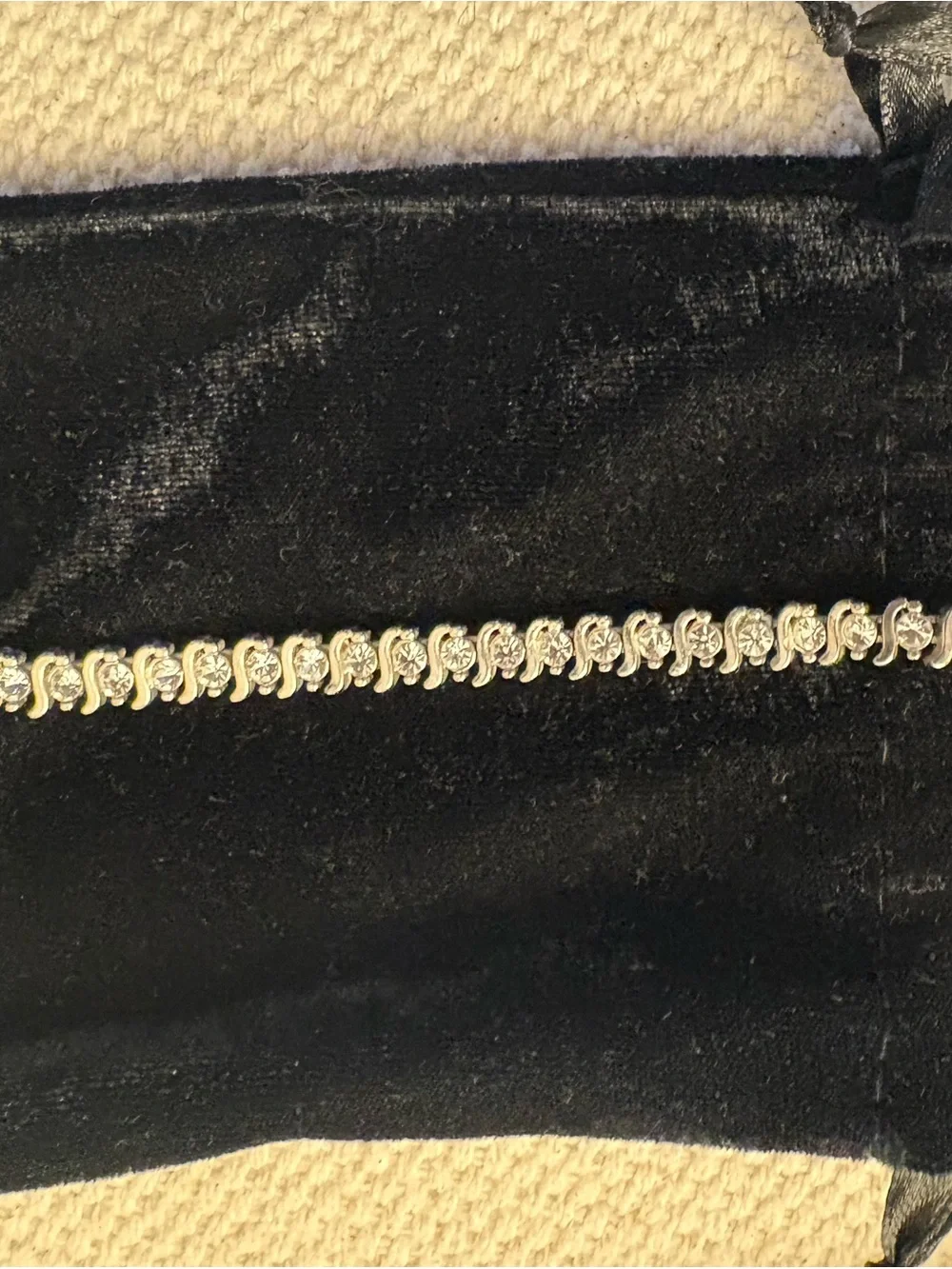 Swarovski Clear Crystal Tennis Bracelet - Silver Tone